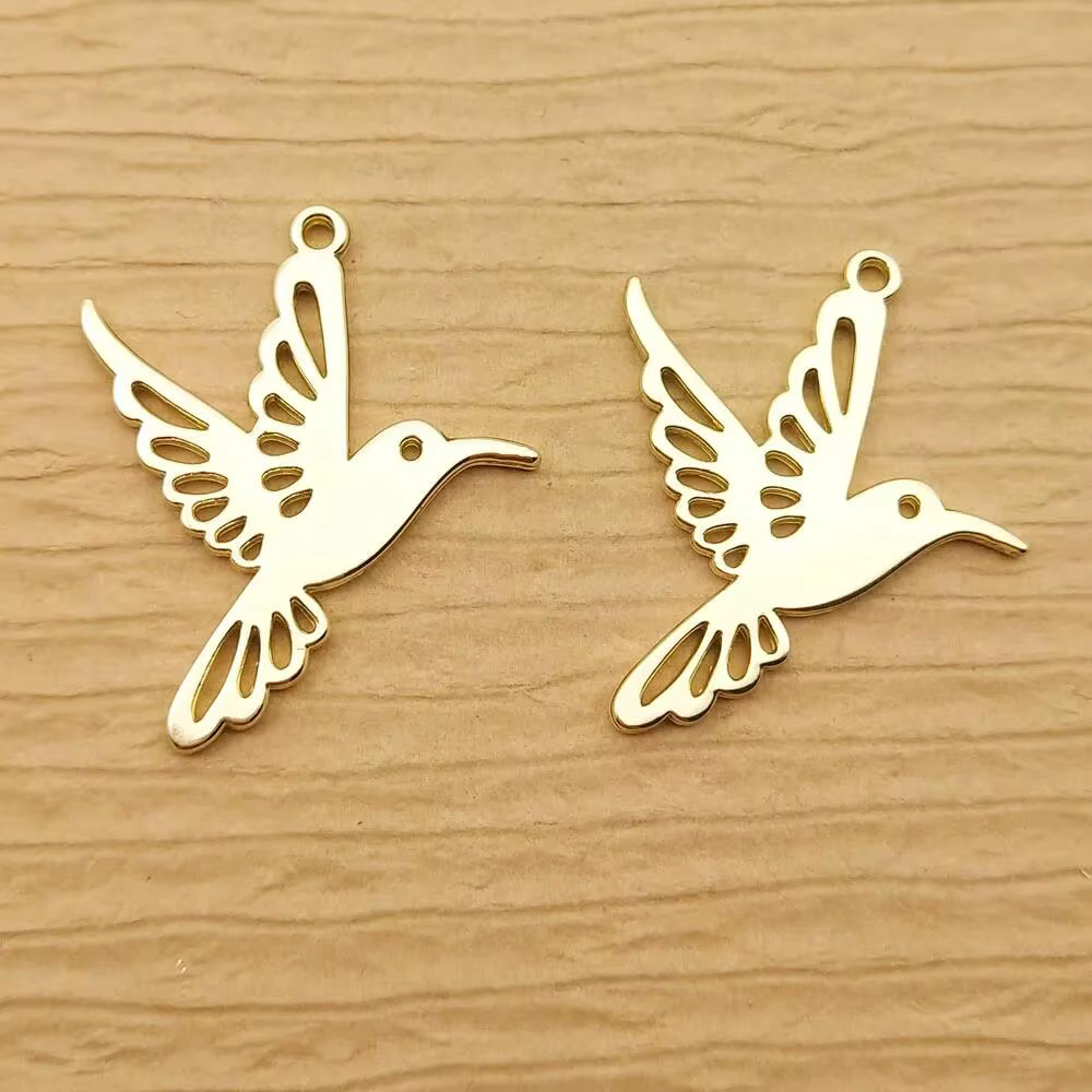 Breloques colibri pour la fabrication de bijoux, 10 pièces, boucles d'oreilles, pendentif, Bracelet,