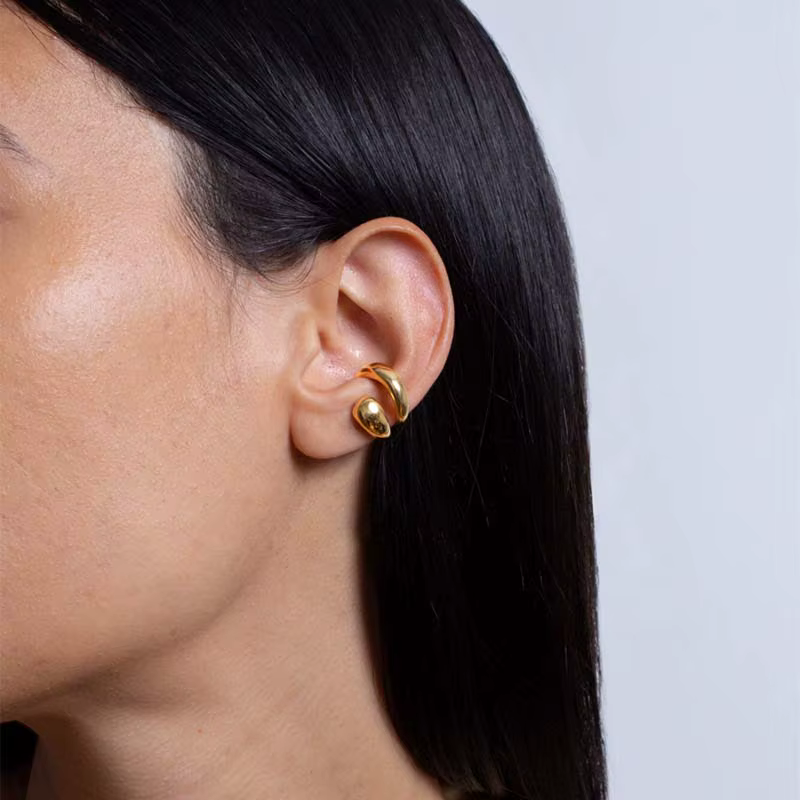 Boucles d'oreilles Punk sans perçage pour femme, couleur or classique, tendance, style Earcuff, cade