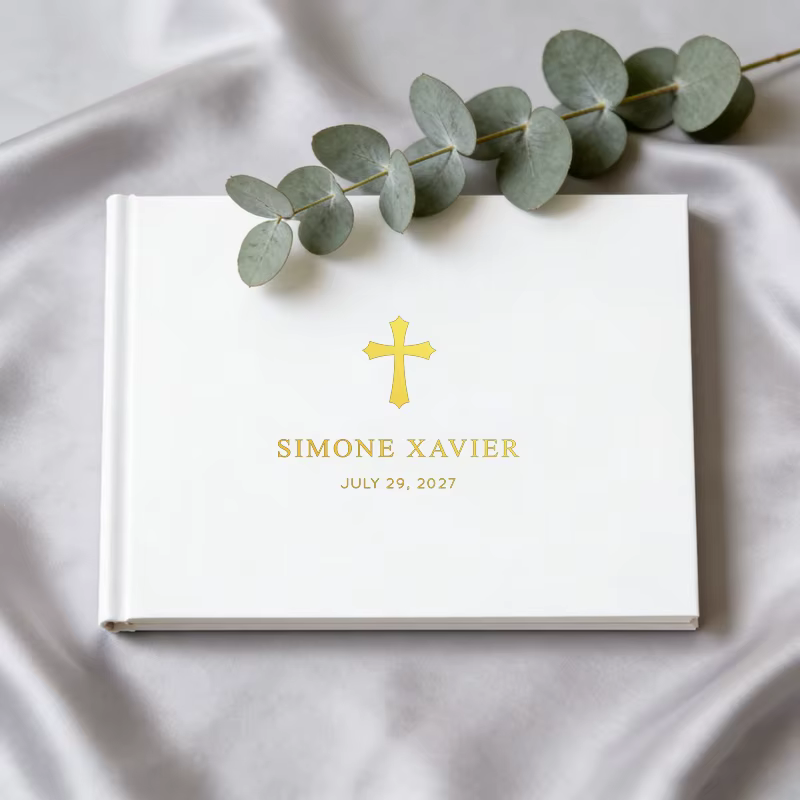 Livre d'or personnalisé pour la communion, livre d'or pour le baptême, livre d'or pour le baptême de