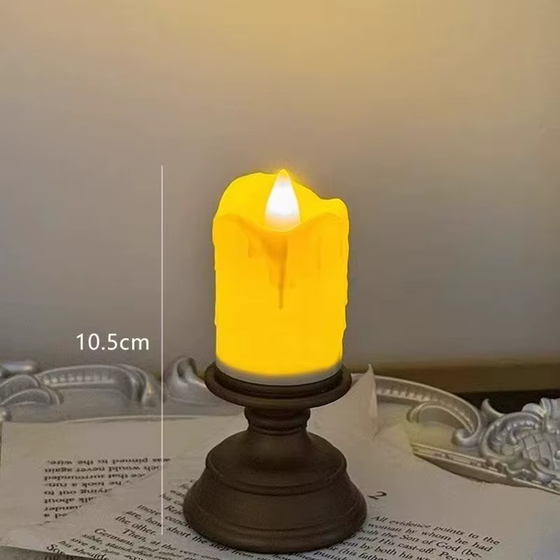 Bougie électronique LED créative, lampe rétro de noël, cadeaux de noël, chambre à coucher, bureau, d