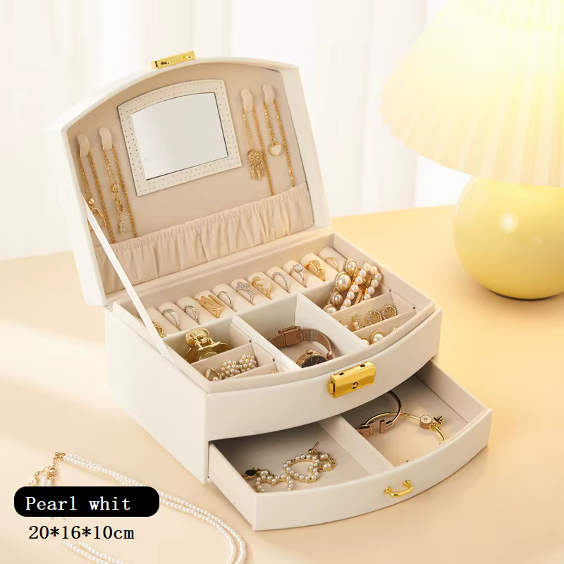 Boîte à bijoux de luxe, tiroir multicouche, rangement, utilisé pour classer les matiques, boucles d'