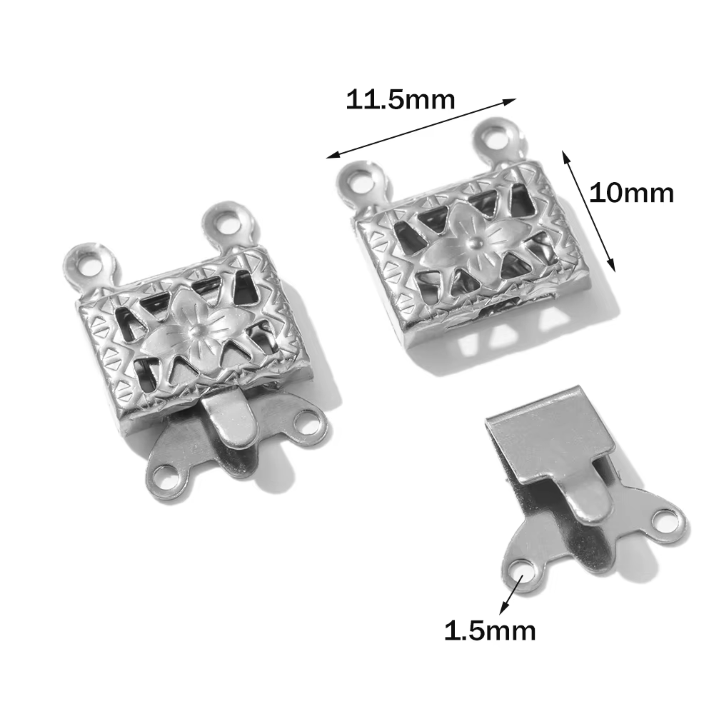 Fermoirs superposés en acier inoxydable doré, connecteur de pendentif de collier pour bricolage, bou