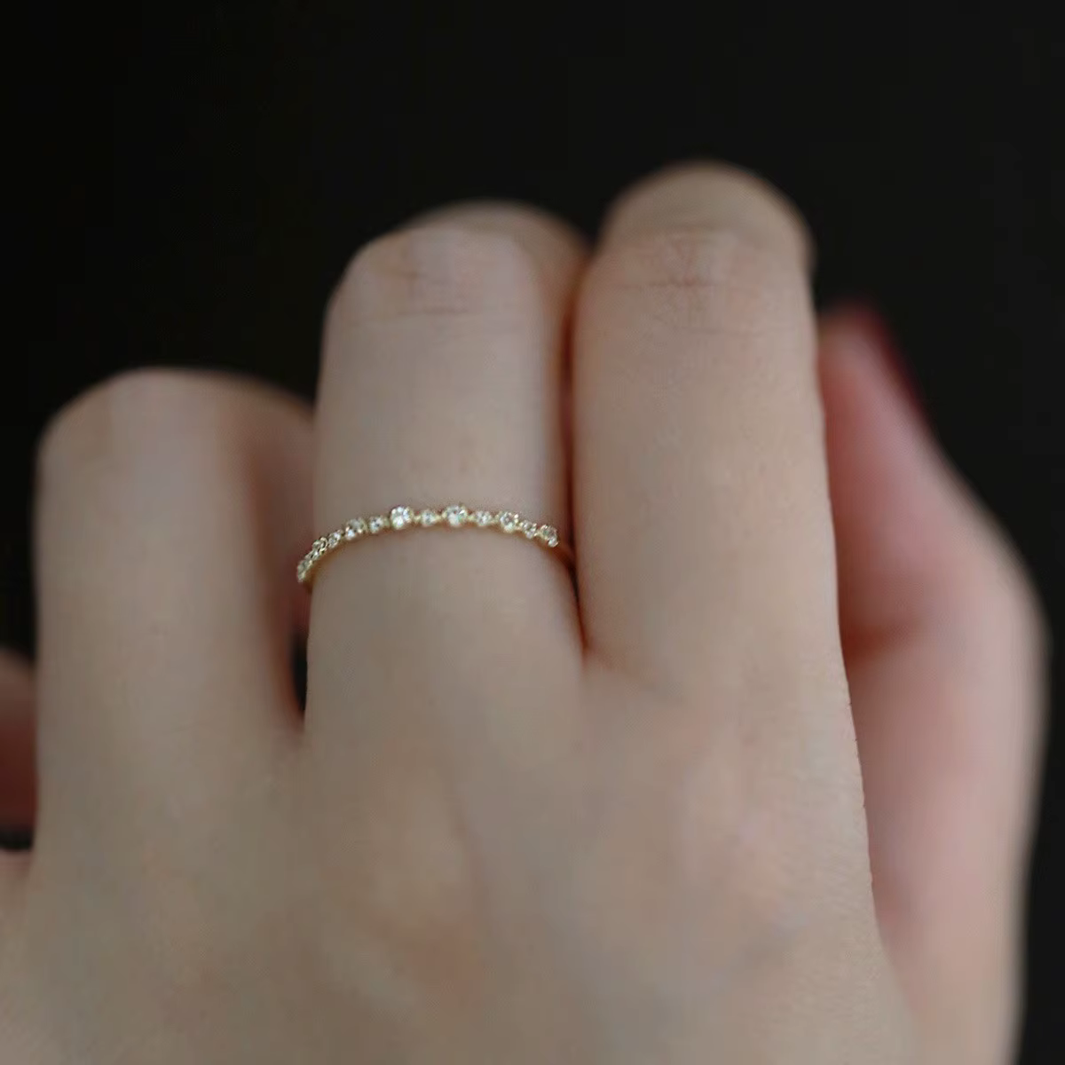 Bague géométrique en argent Sterling 925 plaqué or 14K pour femmes, Zircon scintillant, accessoire d