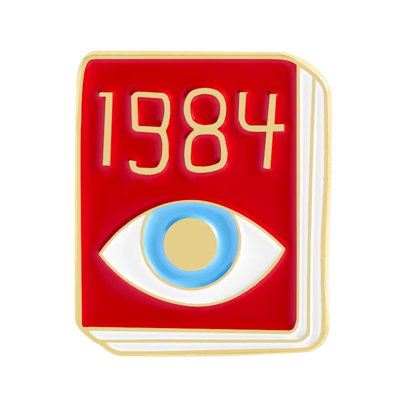 Broches en émail pour les yeux de livre, célèbre George Orwell, littérature dystopique, broches de r