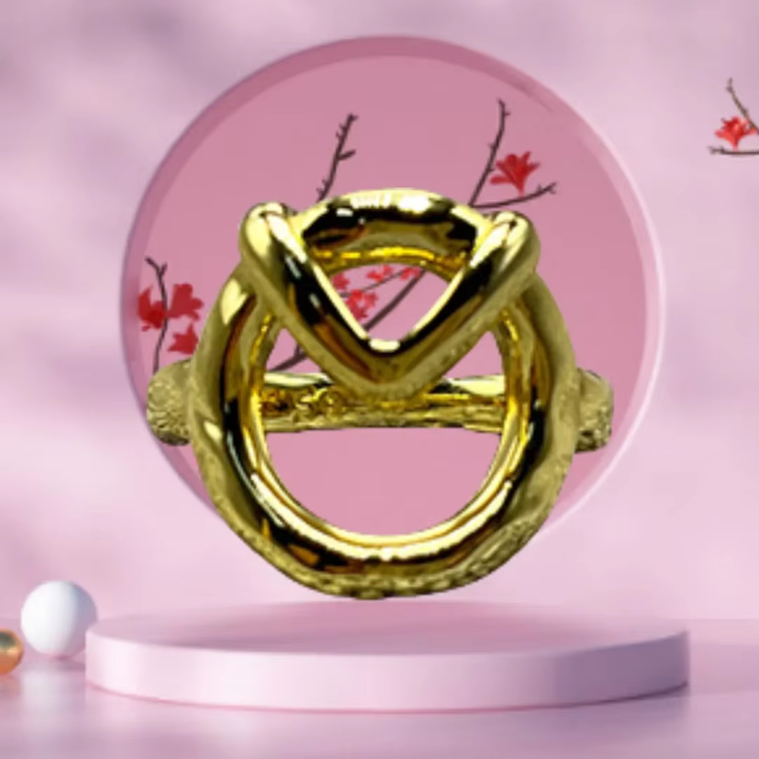 Bague en argent et or galvanisé pour femmes, nouveau produit à la mode, charme doux et mignon, bijou