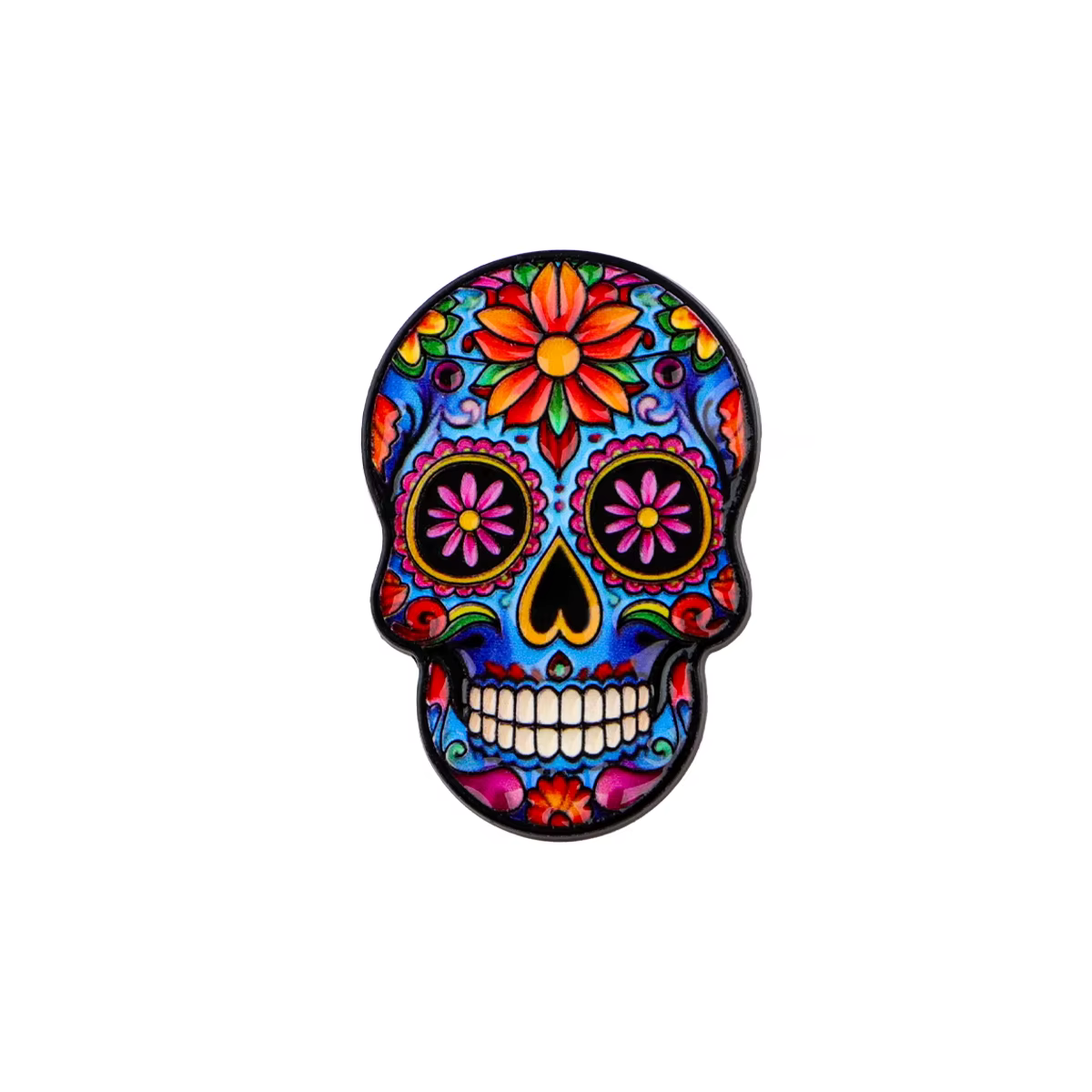 Épingles à revers en forme de crâne coloré mexicain pour sac à dos, épingle en émail Cool pour homme