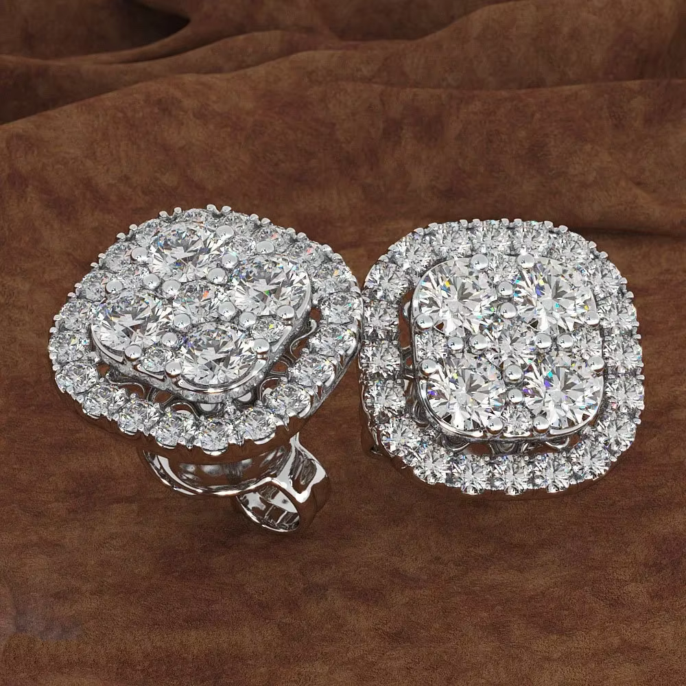 Boucles d'Oreilles en Pierres Précieuses Pures pour Femme, Bijoux en Or 14K, Diamant, Péridot Oorbel