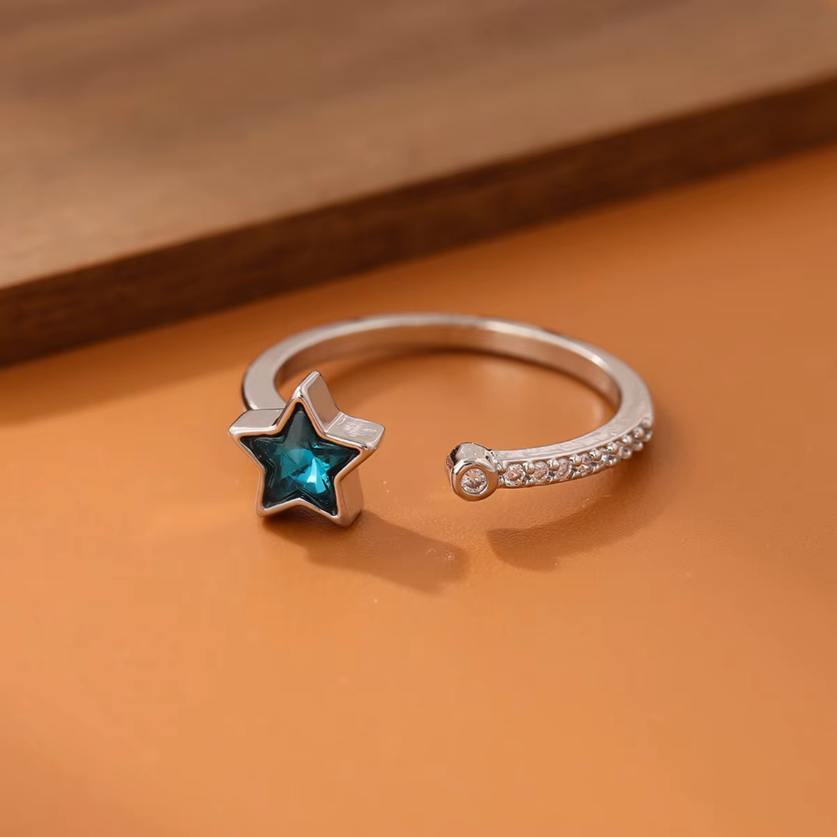 Bijoux en argent regardé 925 avec étoile à cinq branches, nouvelle mode, belles matiques d'ouverture
