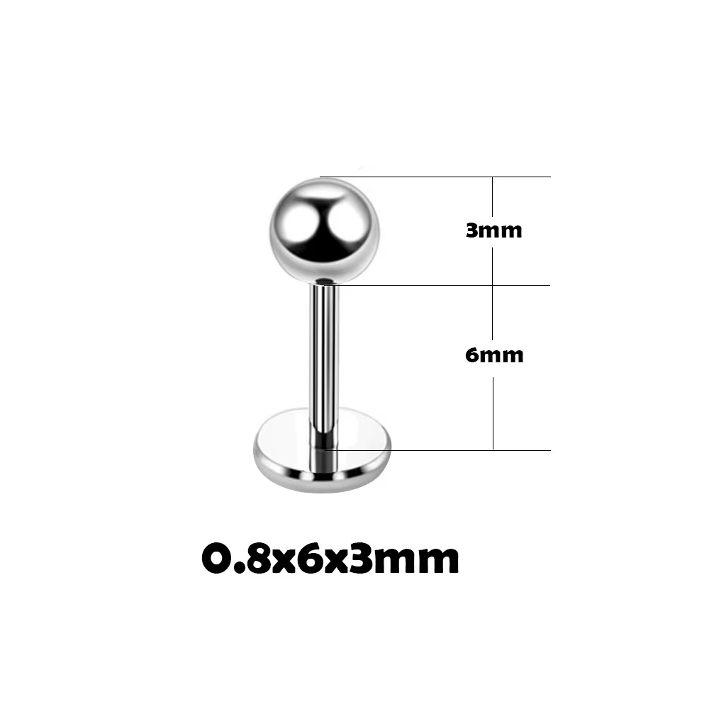 Labret à lèvres en acier chirurgical, 1 pièce, 20g, Cartilage, Tragus, Helix, sourcils, banane, fer 
