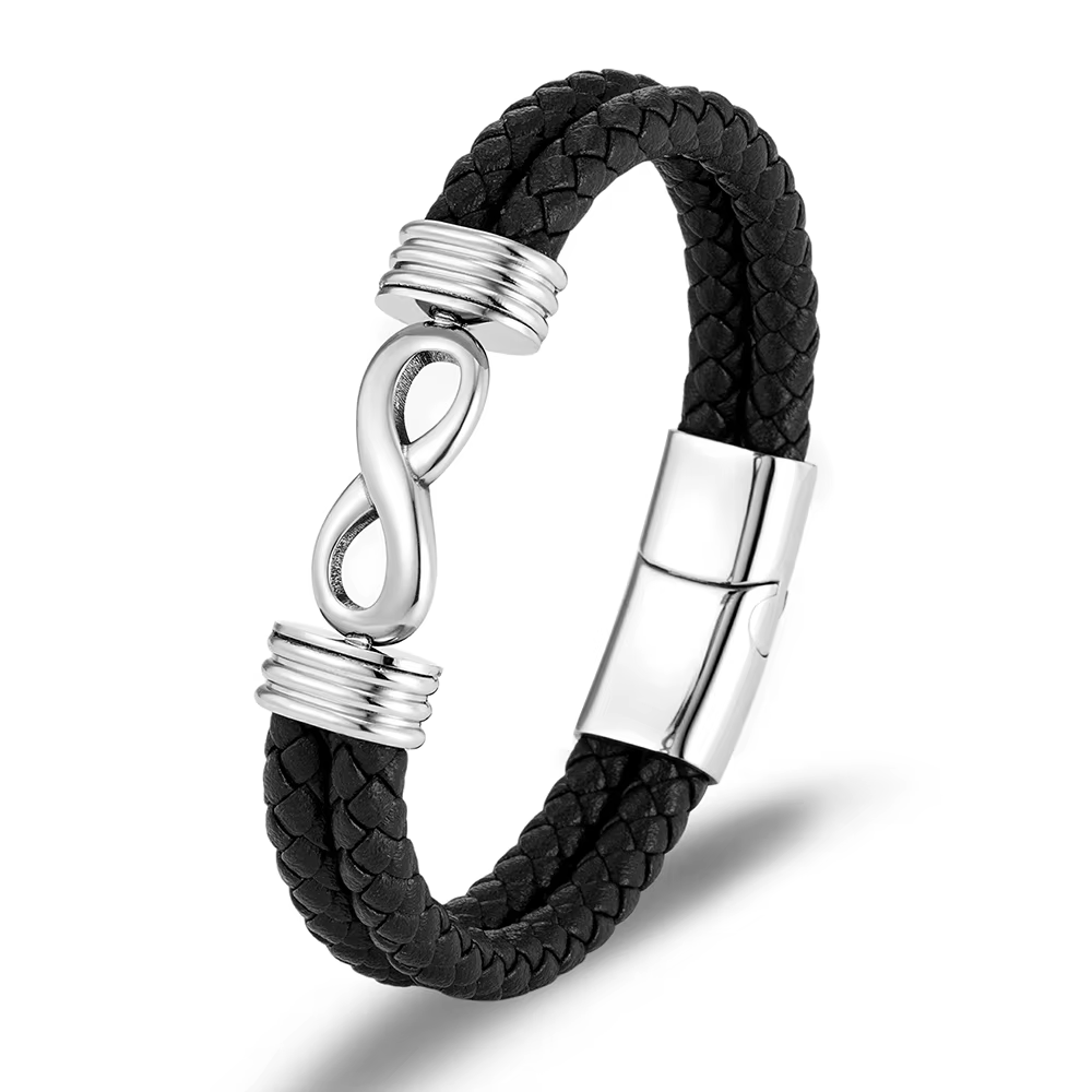 Bracelets en cuir numéro 8 pour hommes, cadeaux inspirants pour la fête des pères, bracelet manchett