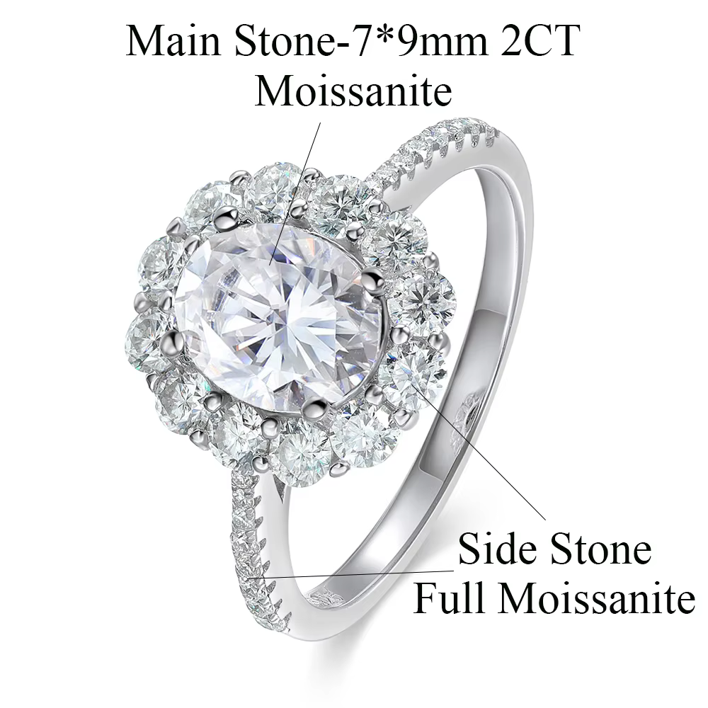 COSYA – bague ovale en émeraude colombienne/zambienne cultivée en laboratoire, 2CT, pour femmes, bij