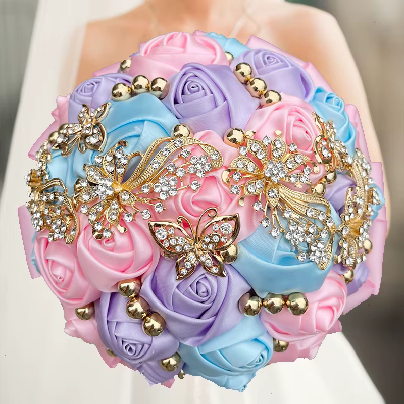 Offre spéciale rouge luxe magnifique mariage Bouquet de mariée élégant perle mariée demoiselle d'hon