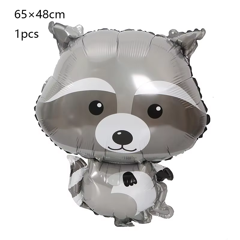 Fox hérisson raton laveur cerf animaux feuille ballons anniversaire forêt forêt thème fête décor rét