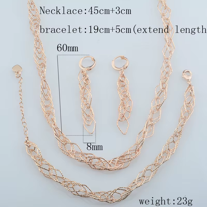Bracelet + Boucles d'Oreilles + Collier Style pouvez-vous psophile pour Femme, Bijoux à Longueur Rég