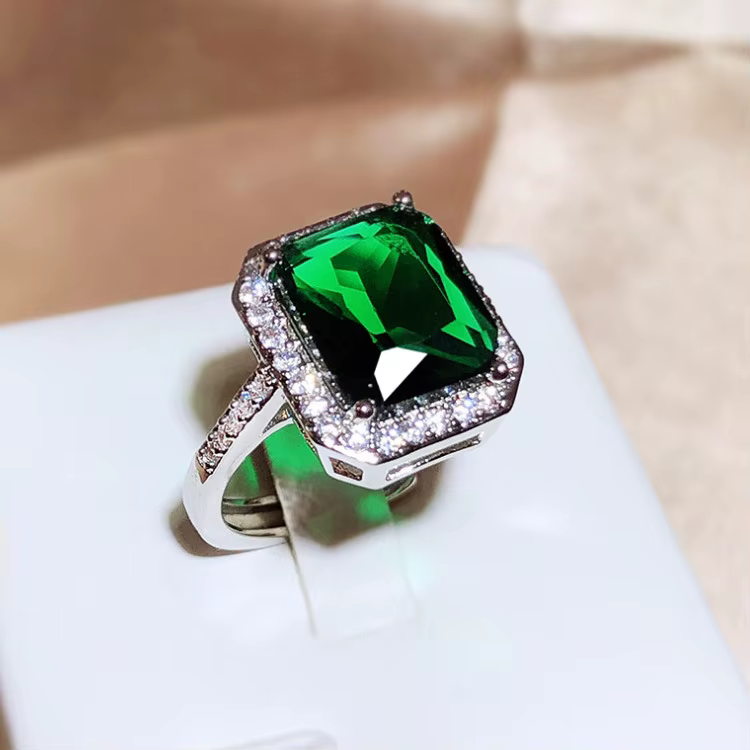 Bague de fiançailles en Zircon coloré pour femmes, classique, à la mode, en argent 925, pour fête de
