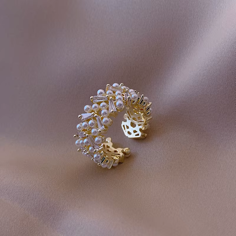 Bagues couleur or en Zircon pour femmes, haute qualité, nouvelle mode coréenne, bijoux de luxe, fête