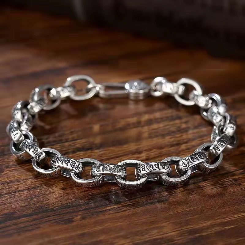 Bracelet Mantra à Six caractères en argent Sterling S925 pour hommes et femmes, haute qualité, prix 
