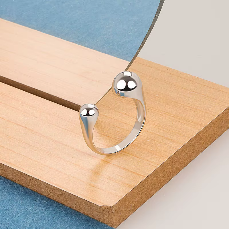 Bague géométrique lisse couleur or pour femmes et Couples, minimaliste, exagéré, classique, élégant,