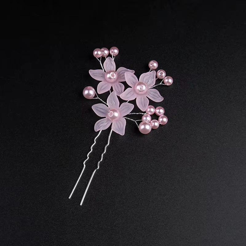 Pince à cheveux de mariée de luxe en cristal et perles, bijou floral pour mariage