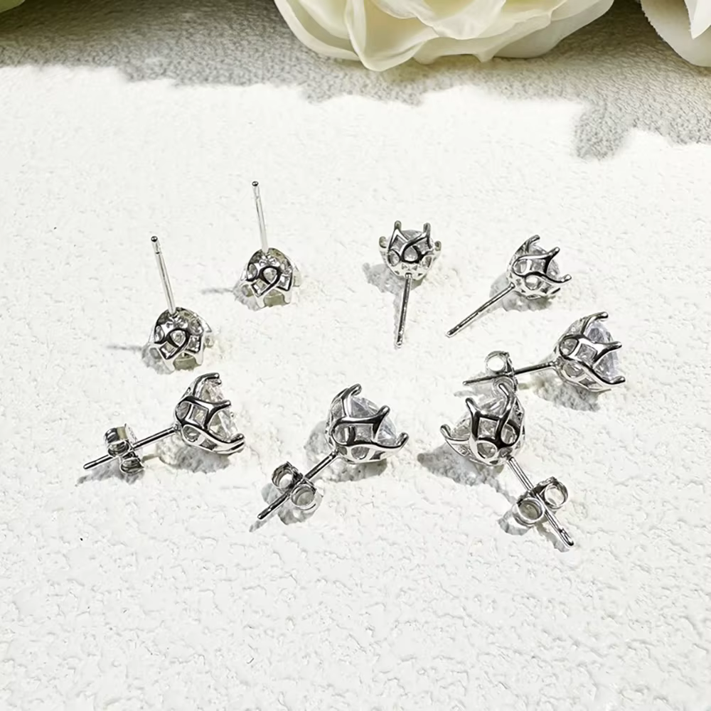 JoyceJelly 1/2/4CT VVS D couleur Moissanite coupe russe 8H8A laboratoire diamant boucles d'oreilles