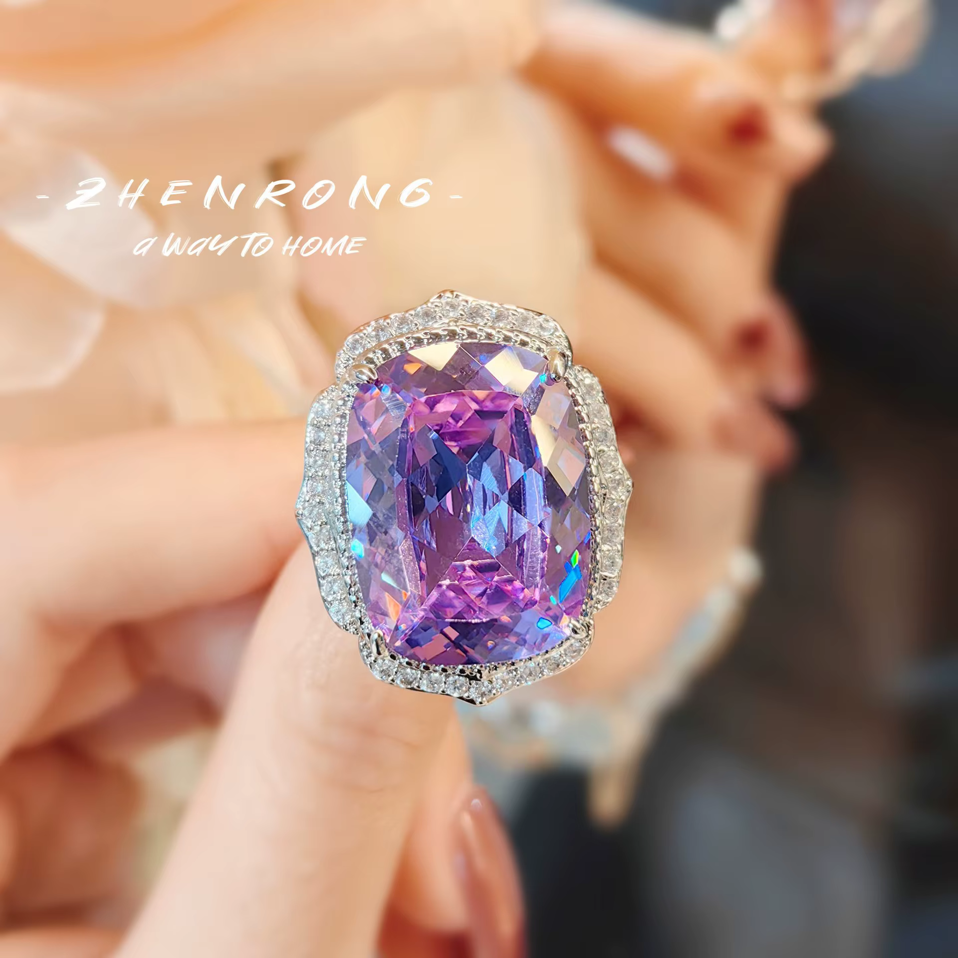 Ensemble de bijoux de mariage pour femme, diamant à haute teneur en carbone, placage de platine, cou