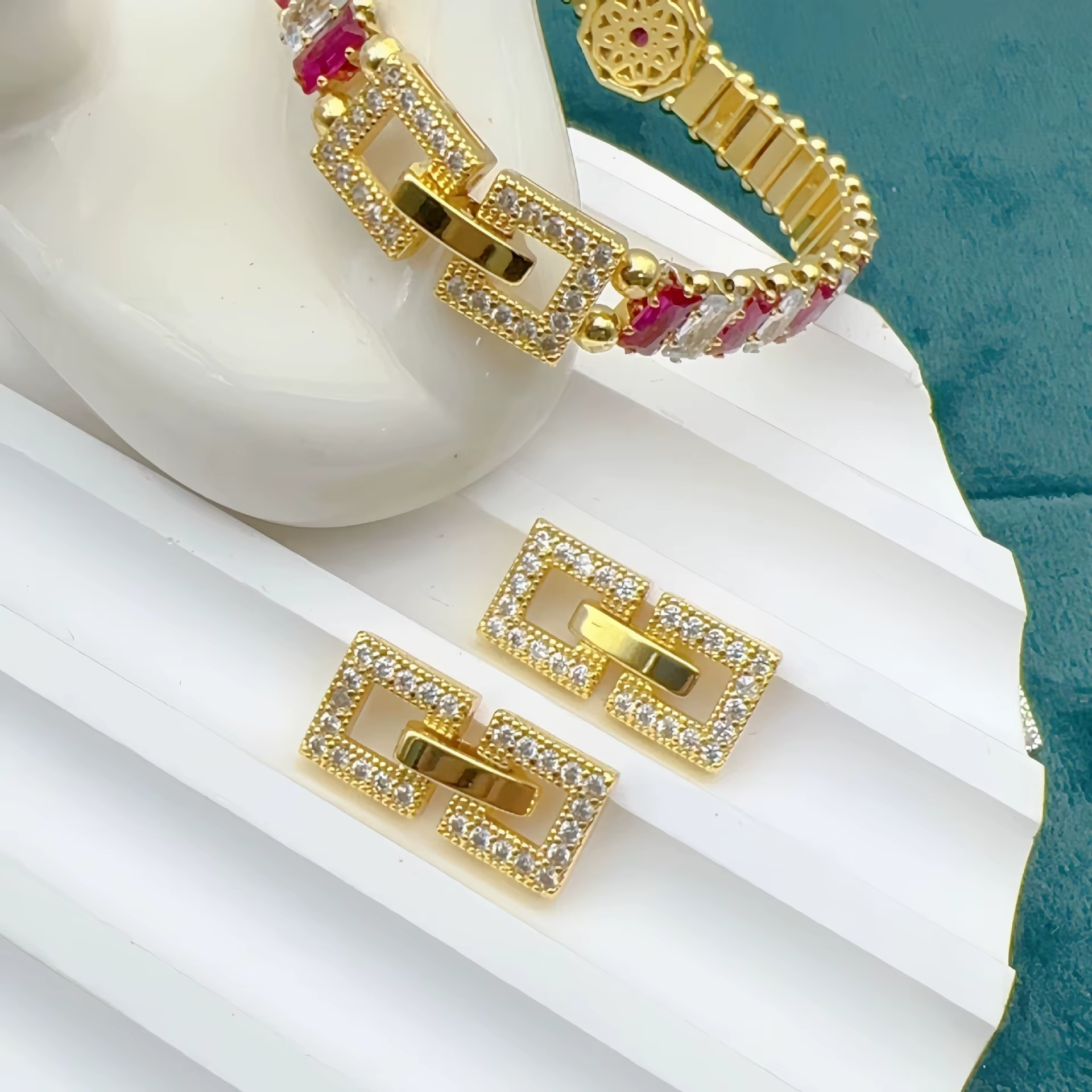 Bracelet de montre en Zirconium, Type multi-rangées de perles, collier, boucle de connexion, matérie