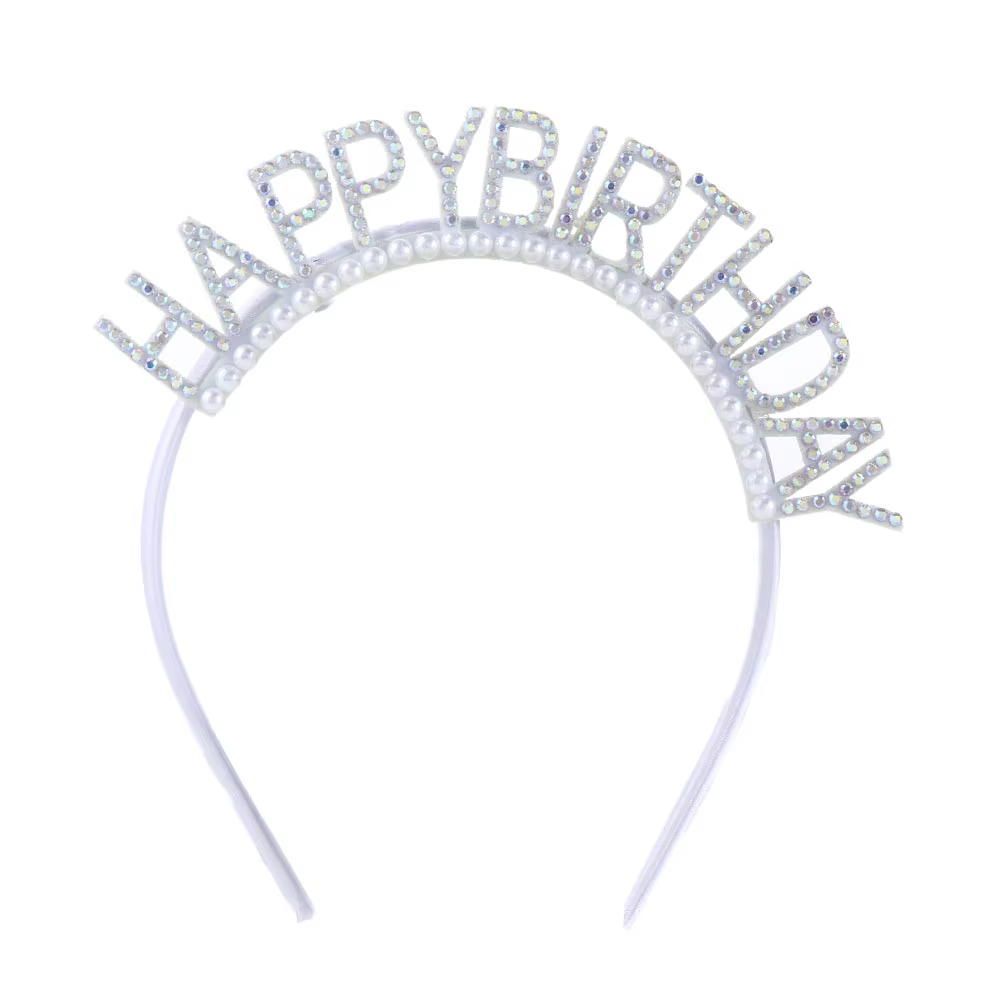 Cadeau d'anniversaire lettre anniversaire décoration alliage strass couronne joyeux anniversaire ban
