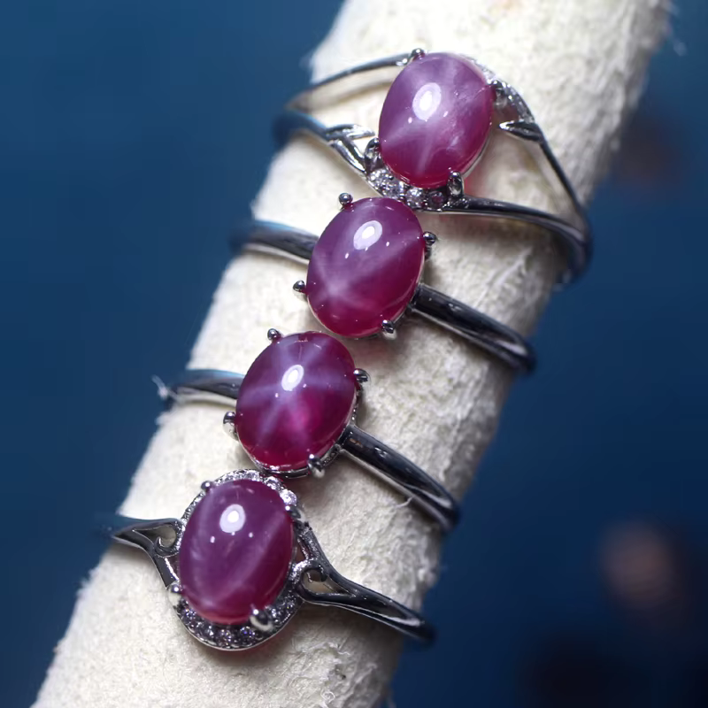 Bague réglable en rubis de laboratoire Meihan pour femme, idéale pour la création de bijoux ou comme