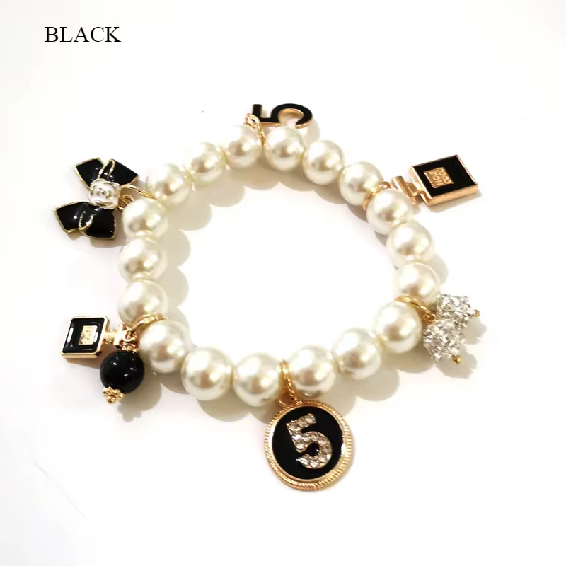 Bracelet à breloques en résine n ° 5, bijoux de marque