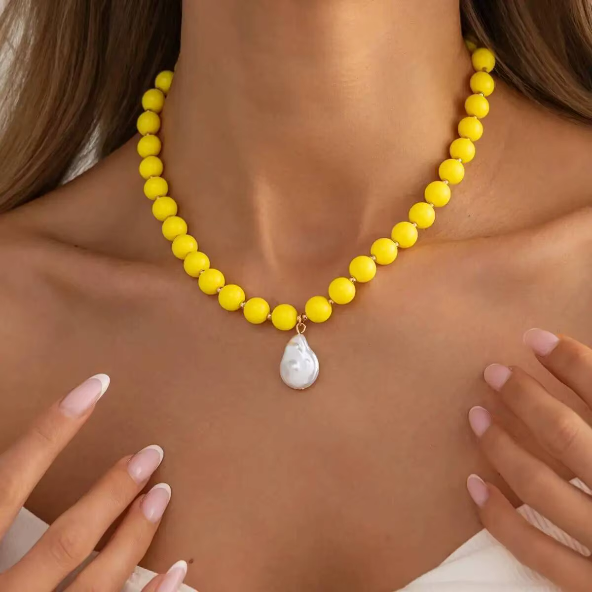 Ingemark – collier rond en résine acrylique pour femmes, 9 couleurs, style Boho, élégant, géométriqu