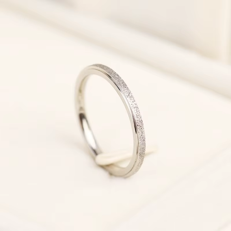 Bague givrée de 2mm pour femmes et hommes, bijoux de mariage en acier inoxydable 316L, qualité supér