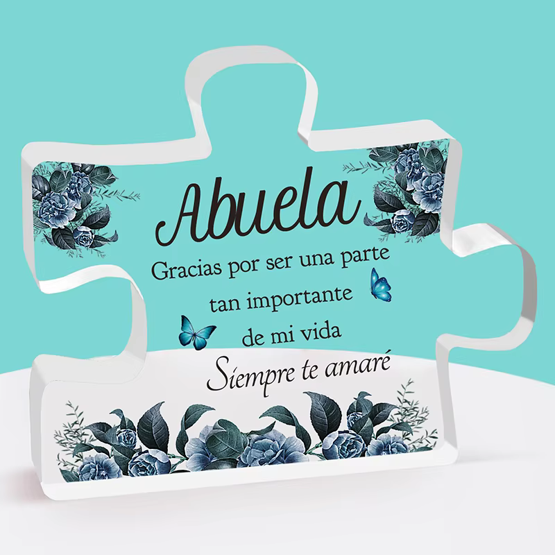 1 pièce de cadeaux espagnols pour grand-mère, décorations en acrylique, cadeaux délicats pour grand-
