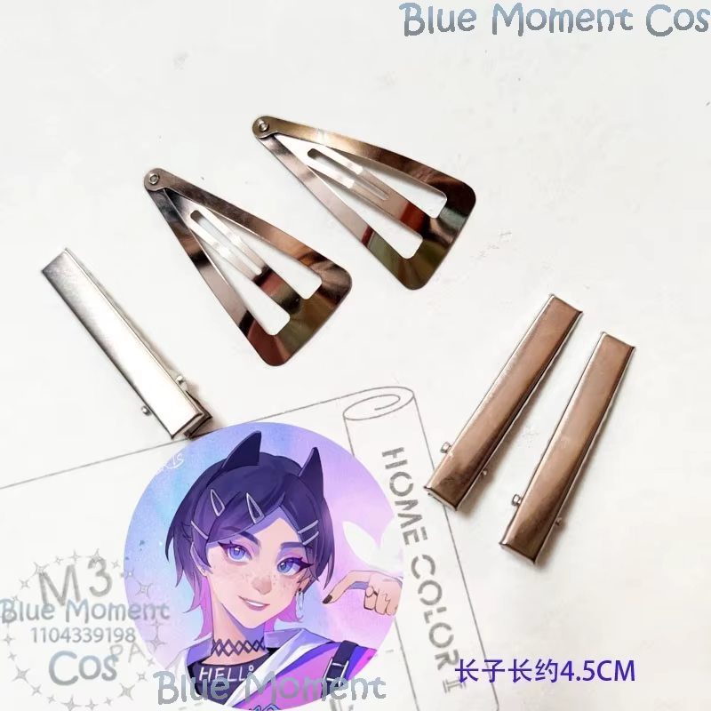 Jeu de clous de girofle VALORANT Cosplay accessoire perruque pince à cheveux oreilles chaîne anneau 