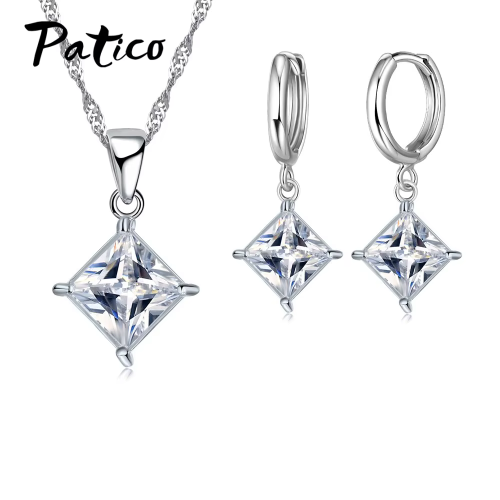 Ensembles de bijoux de mariée classiques pour mariées, demoiselle d'honneur, argent Sterling 925 vér