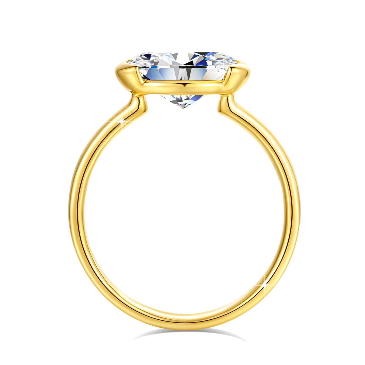 Bague Moissanite certifiée en or 14K pour femmes, diamant créé en laboratoire, fiançailles, mariage,