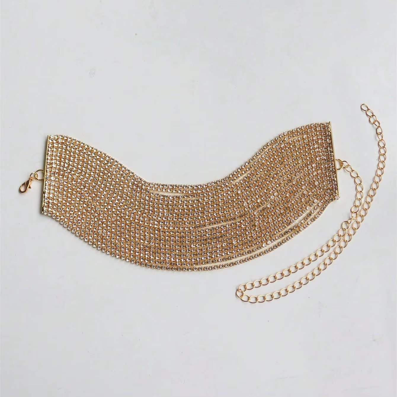 Collier ras du cou en cristal avec strass de luxe, multicouche, pour mariage, accessoires bijoux à l