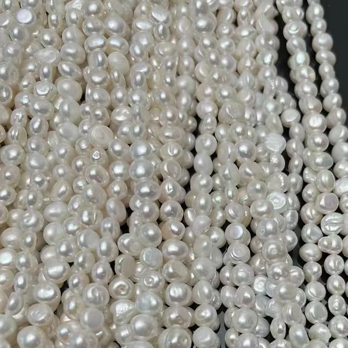 Collier de perles d'eau douce naturelles baroques de 5 à 6mm, bijoux pour faire des Bracelets, des b