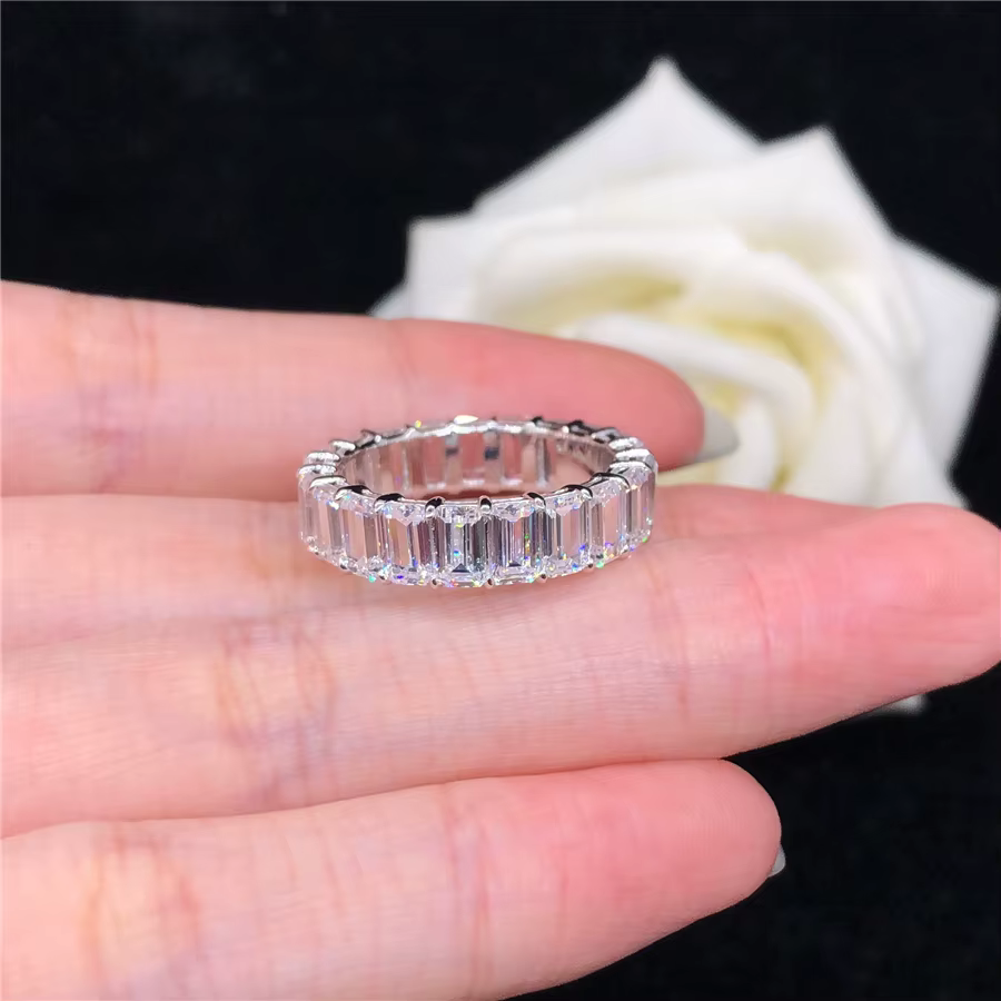 Bijoux de mariage en or blanc pur pour hommes, beaux bijoux de fiançailles, 18 carats, or AU750, exc
