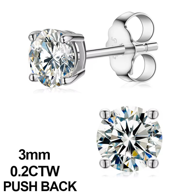 ICEOUTBOX Moissnaite fleur de neige boucles d'oreilles pour femmes S925 en argent Sterling scintilla
