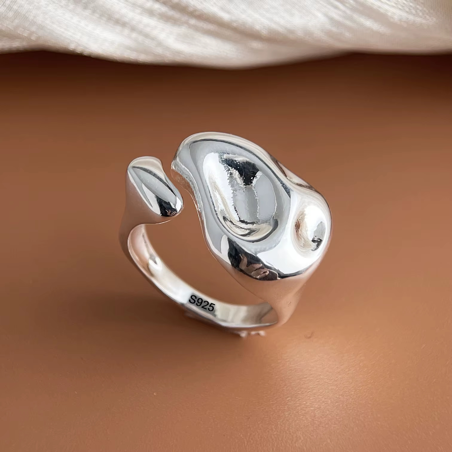 Bagues en argent Sterling 925 pour femmes, Vintage, fait à la main, réglable, pierre brillante, à la