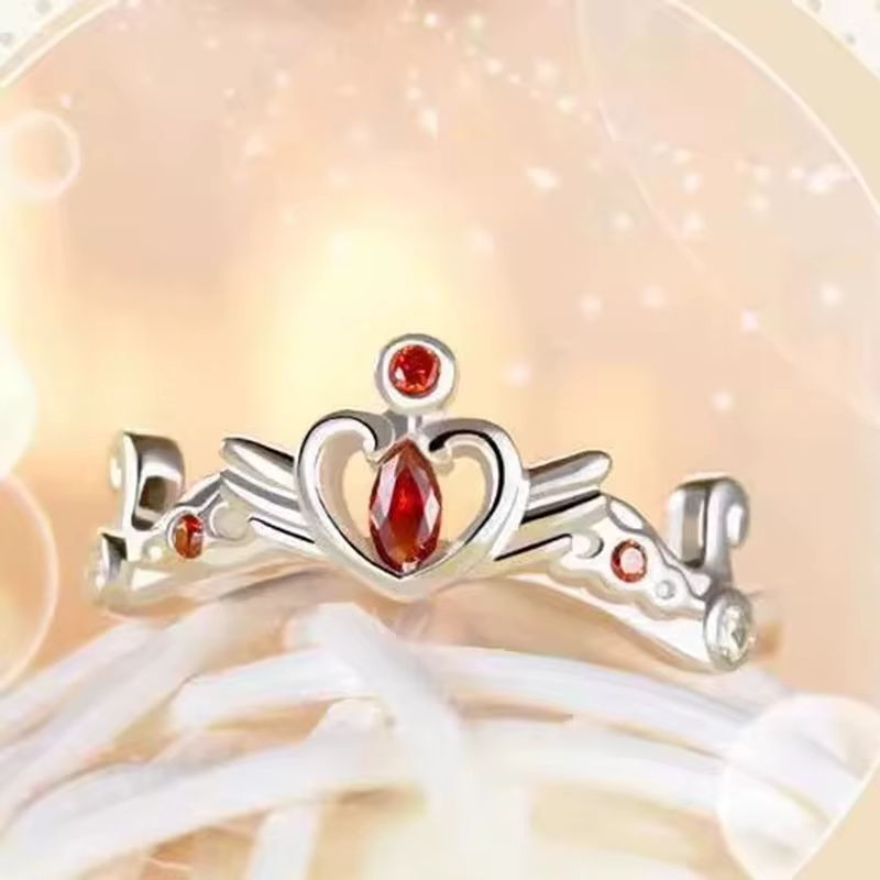 Bague de Cosplay unisexe, dessin animé marin lune reine sérénité, ouverture réglable, bagues d'amour