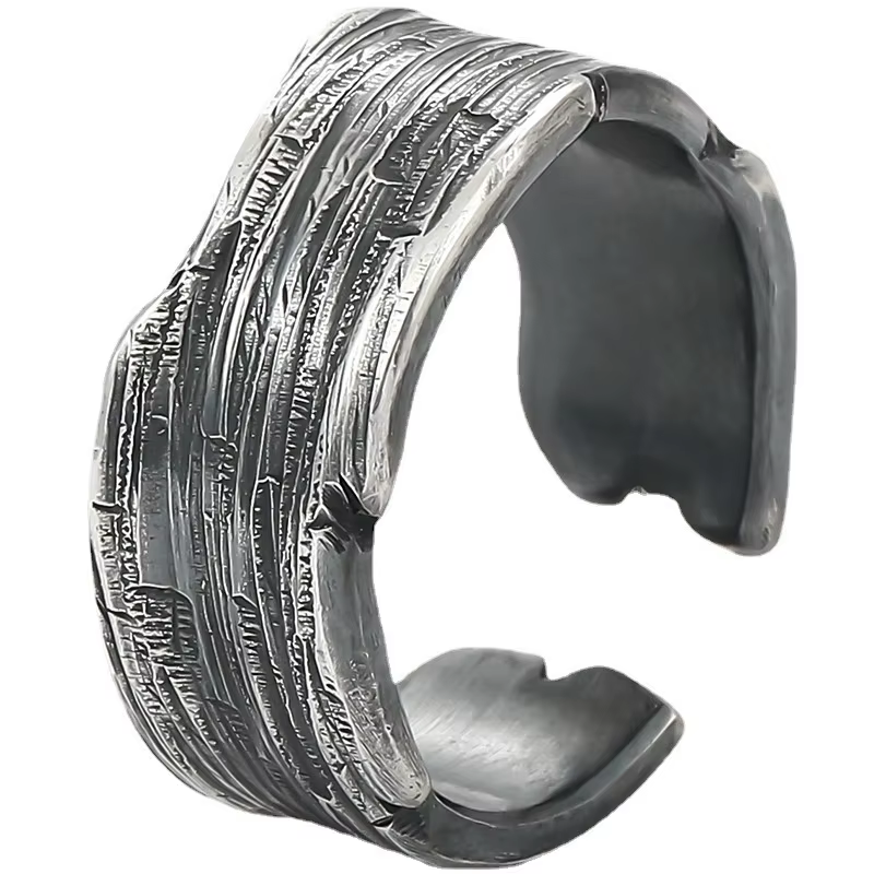 Bague rétro en argent Sterling 925 pour hommes, accessoires de doigt, bijoux tendance Hip Hop, annea