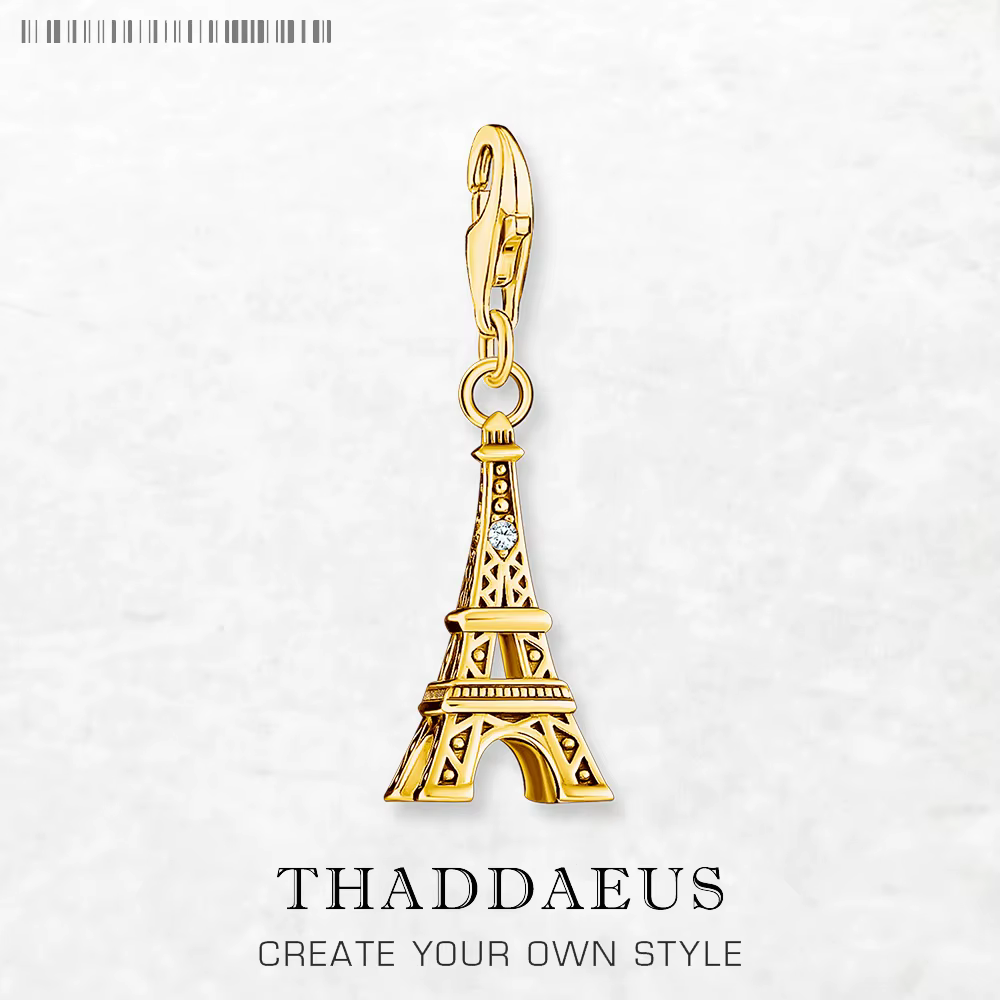 Pendentif à breloque plaqué or, tour Eiffel, en argent Sterling 925, bijoux fins, cadeau classique p