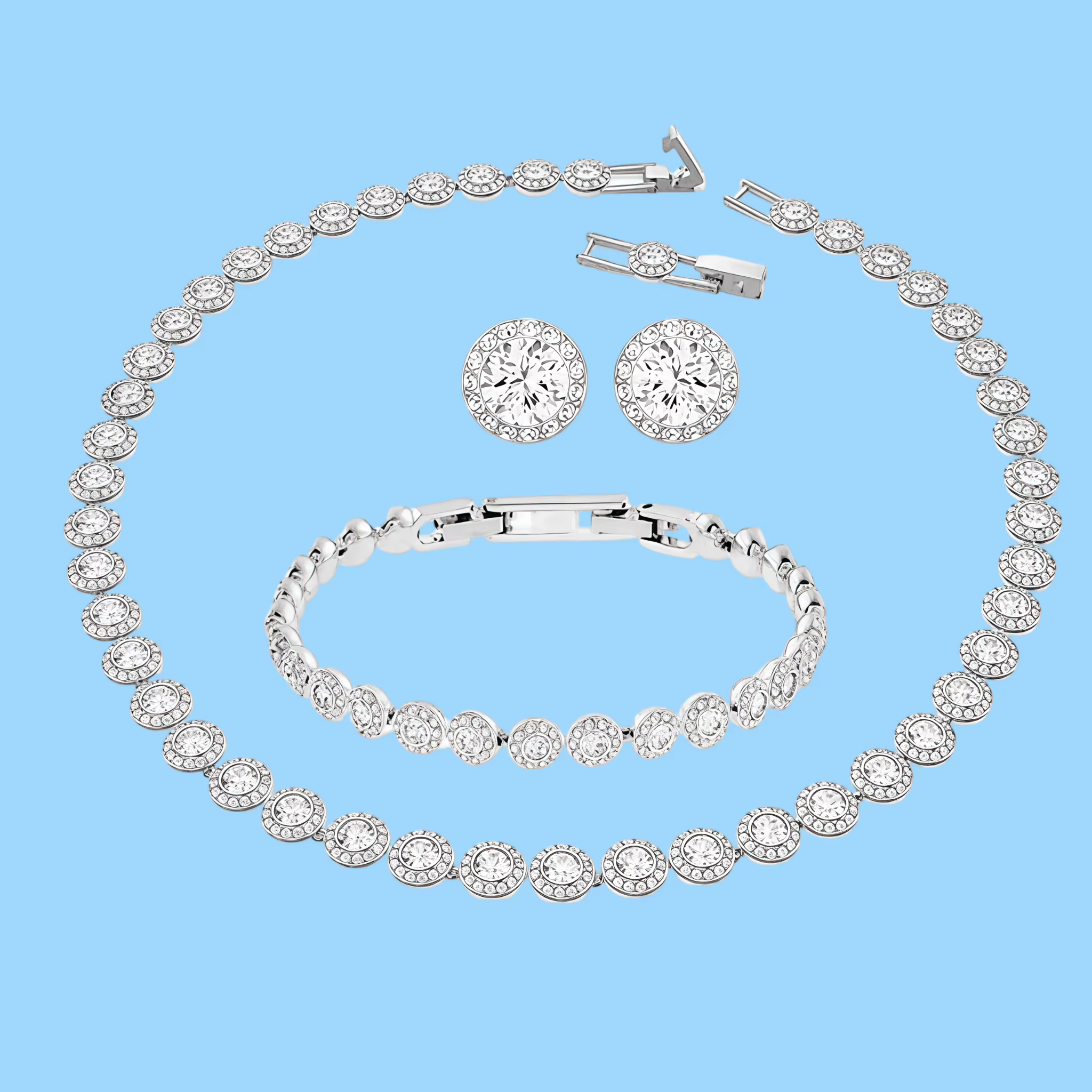 Ensemble de bijoux de luxe exquis de haute qualité pour mariage, collection 2026 UE, simple et éléga