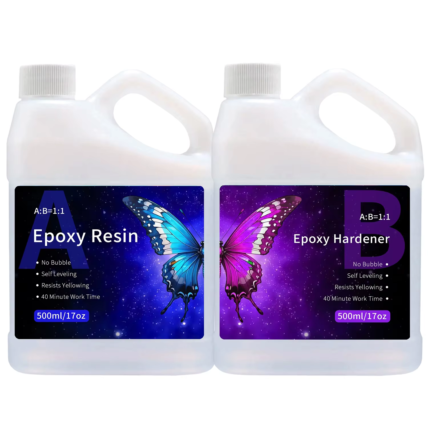 Résine époxy AB 1000 ml/2 l, haute clarté, séchage rapide, haute dureté, fournitures de bricolage po
