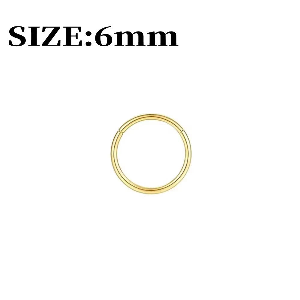Anneaux de nez dorés pour femmes et hommes, anneaux de septum à clip, boucles d'oreilles créoles, ad