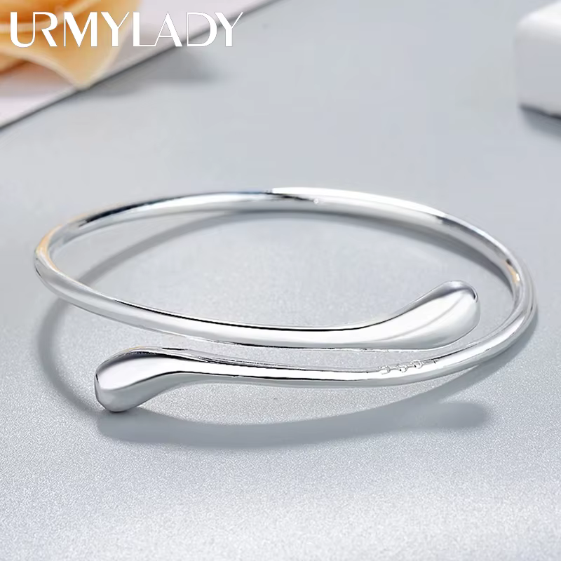 Bracelets à breloques en argent Sterling 925 pour femmes, gouttelettes d'eau fines, à la mode, pour 