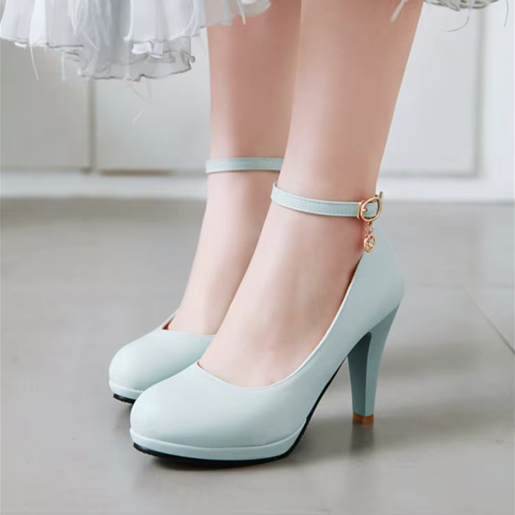 Chaussures à talons hauts pour enfants, escarpins à plateforme simples, chaussures de princesse pour
