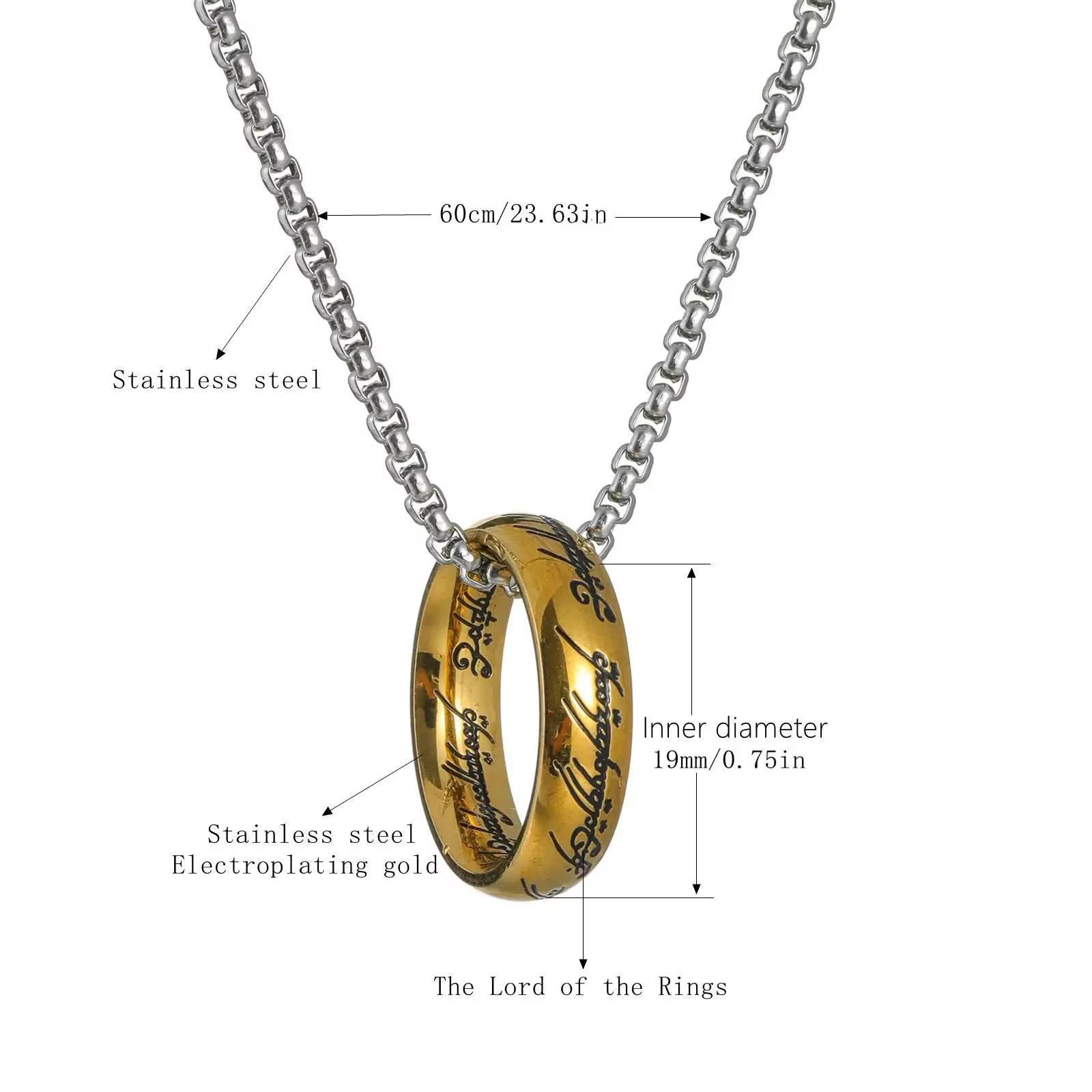 Bague fantaisie rétro roi, anneau magique, pendentif, collier transfrontalier TikTok, meilleure vent