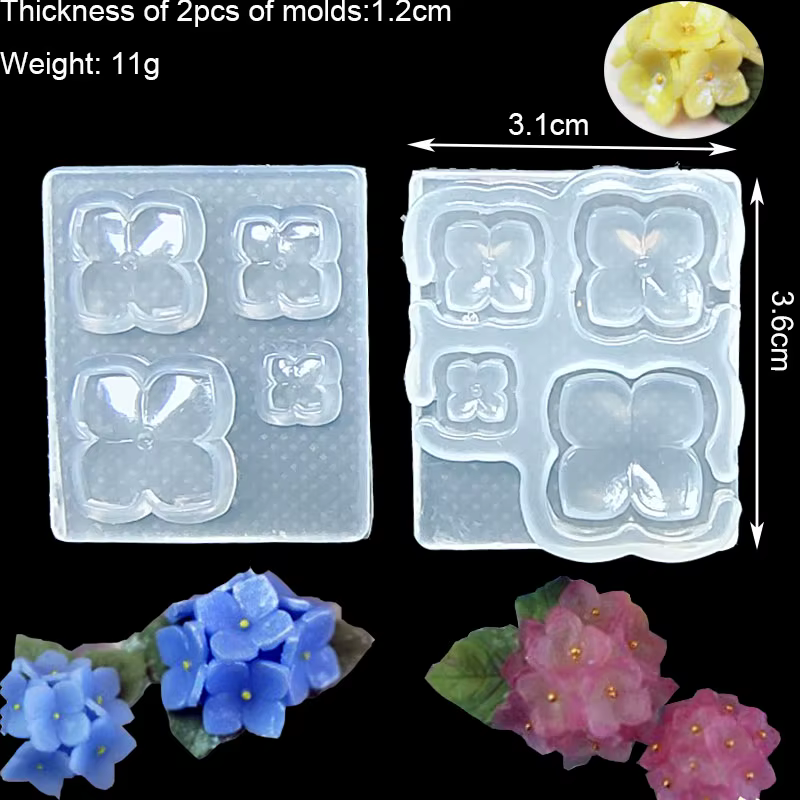 Moule en résine en silicone en forme de rose de fleur, outils de bijoux de bricolage, accessoires de